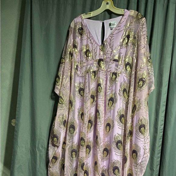 The Oblong Box Shop Lavender Sequin Caftan - Picture 1 of 8
